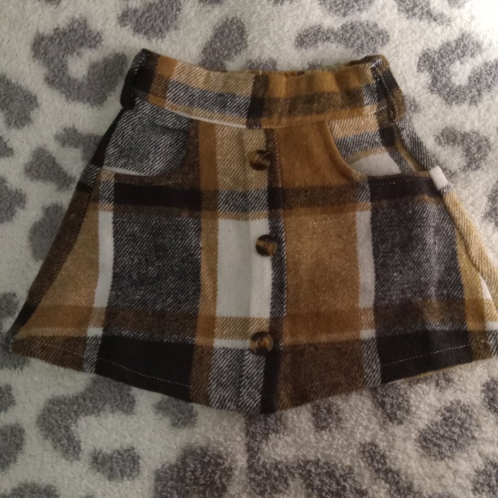 Baby girl Toddler Plaid wool skirt for Fall NWT